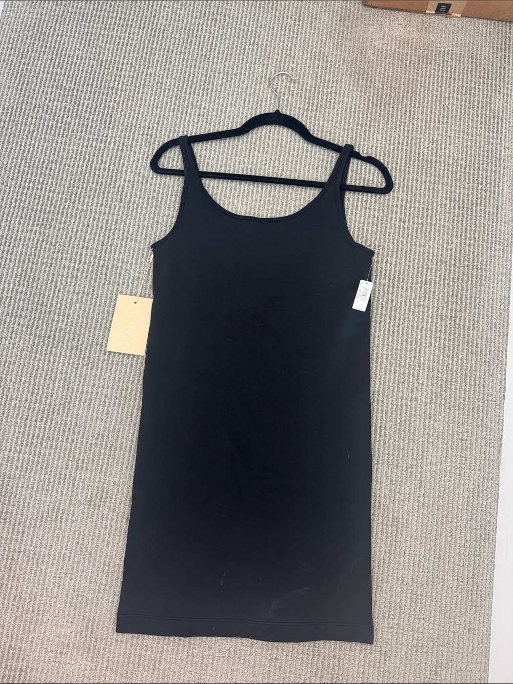 GAP Black Ribbed Tank Dress